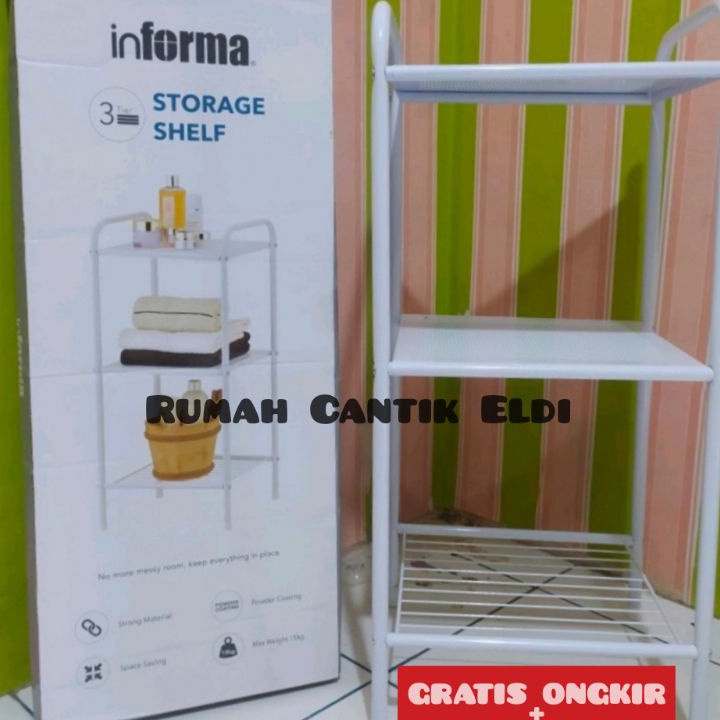 INFORMA ORI RAK 3 SUSUN TINGKAT MAGIC COM  MAGIC JAR  RICE COOKER DAPUR  BUMBU  TROLI  TROLLEY  TROL