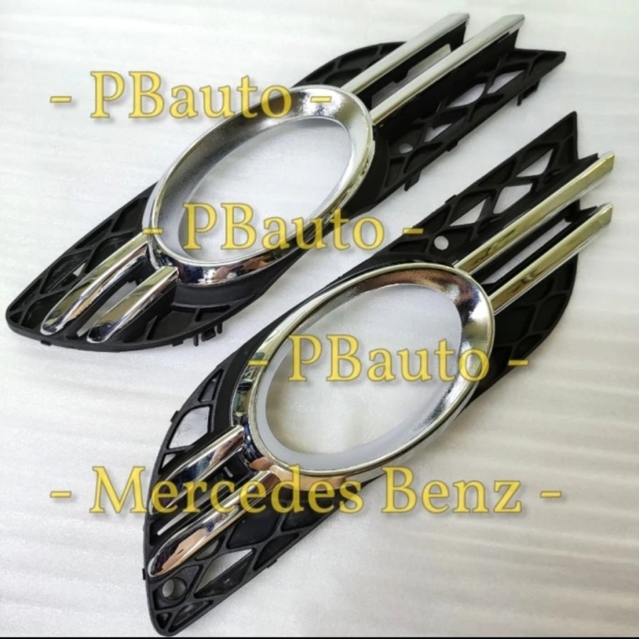 SET 2pcs Cover Fog Lamp w211 Facelift / Foglamp Mercedes Benz