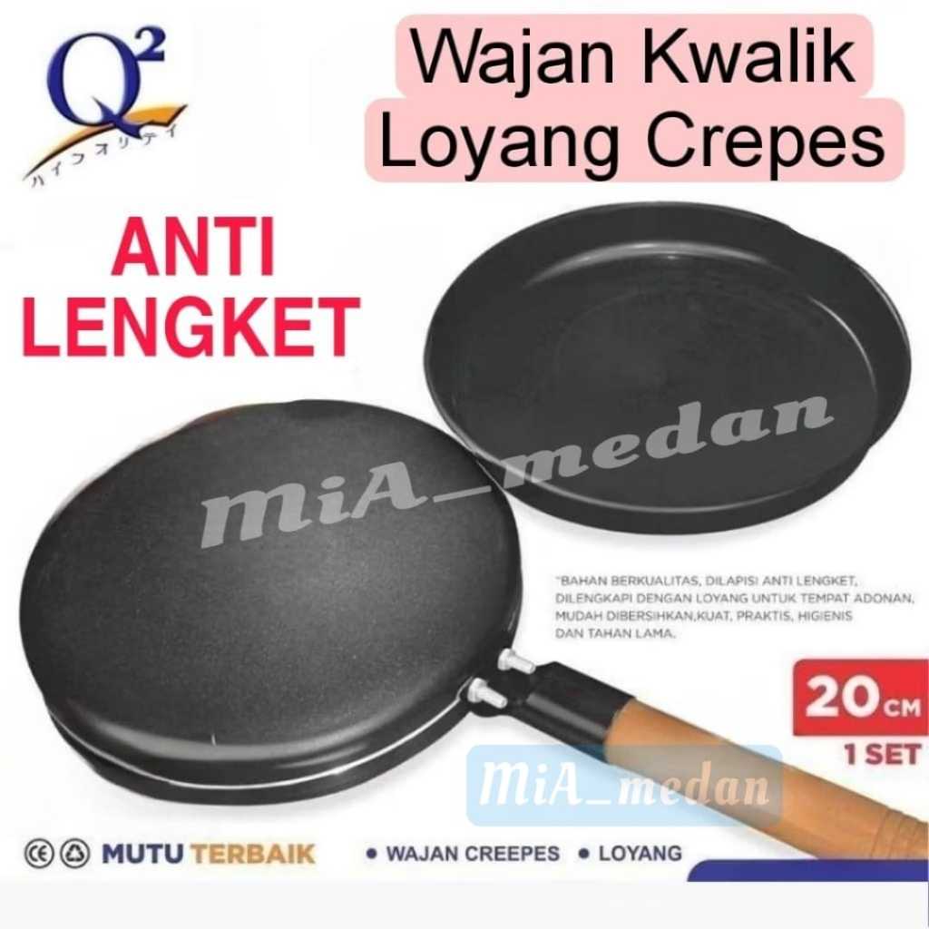 𝐌𝐢𝐀 Galaxy Creper crepes PAN WAJAN Kwalik Terbalik 20 cm merk Q2 ORI ANTI LENGKET TEFLON KuaLIK PEMB