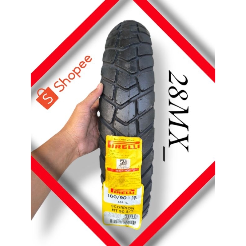 Ban Pirelli 100/90 Ring 18 Tubeless - Ban Scorpion Tiger Trail Enduro GTT