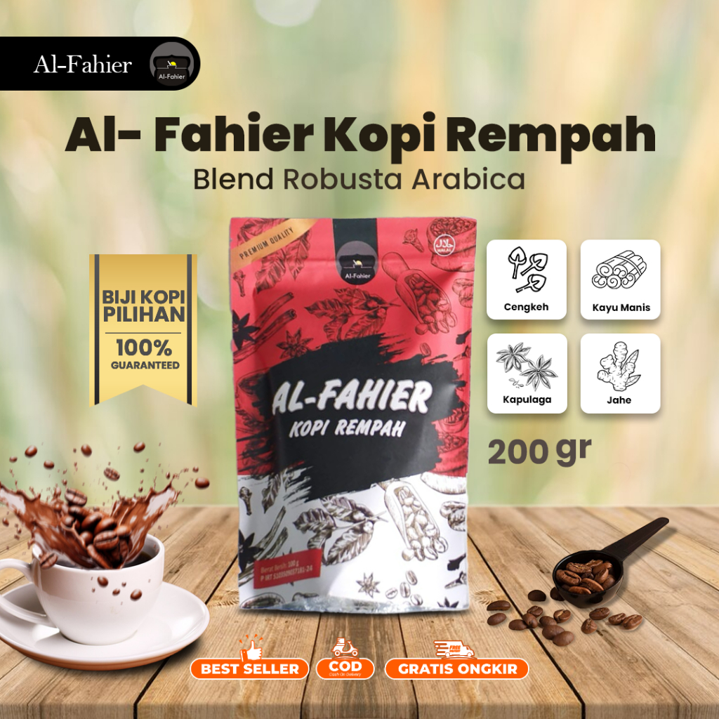 

KOPI BUBUK REMPAH KOPI BUBUK JAHE ASLI BY AL-FAHIER (200GR)