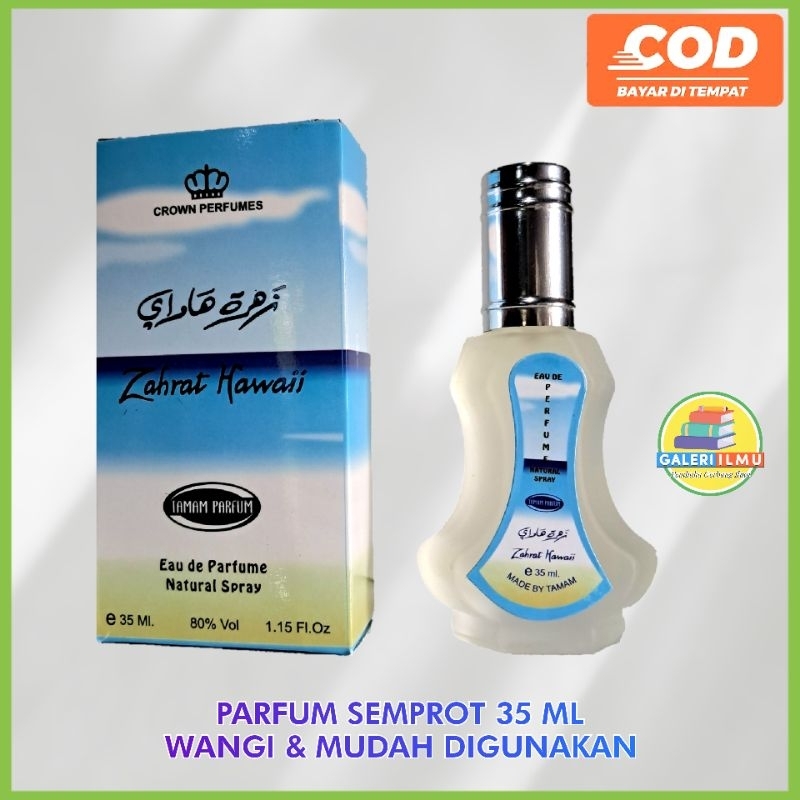 Parfum Zahrat Hawaii Isi 35 ML Parfum Semprot Lebih Mudah Digunakan Parfum Spray Parfum Zahrat Hawai