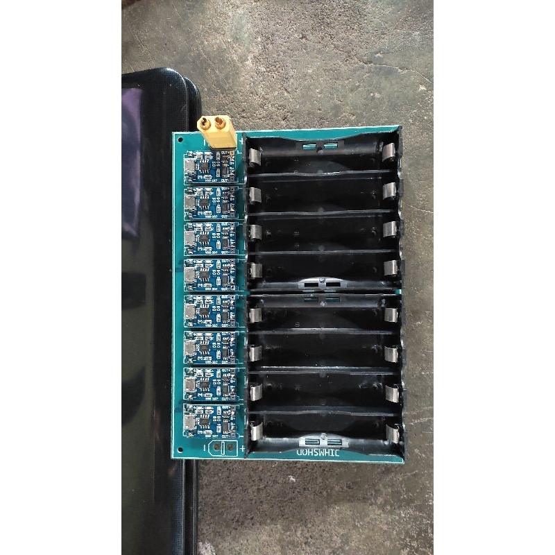 Kit Charger rakitan baterai 18650 8 Slot TP4056 protec