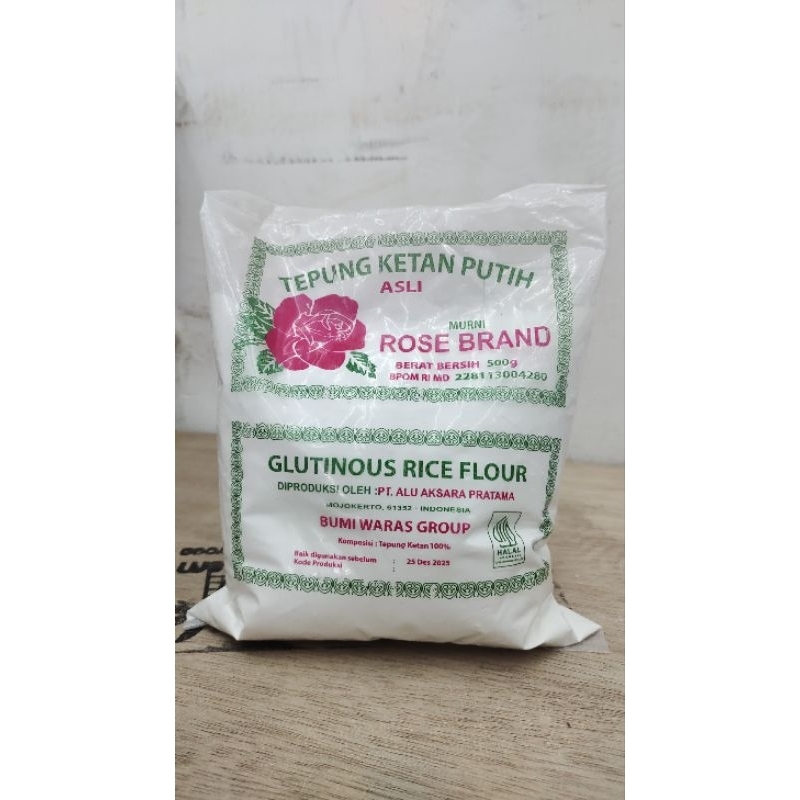 

ketan rosebrand asli tepung 500gr isi 20/dos