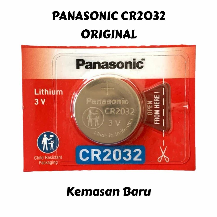 Baterai kancing Panasonic CR2032 Original /CR 2032 Lithium Battery 3V