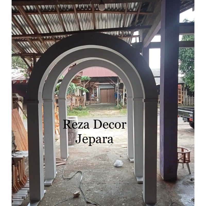 pintu masuk / pergola pintu masuk / backdrop pelaminan / lorong pelaminan / lorong pintu masuk