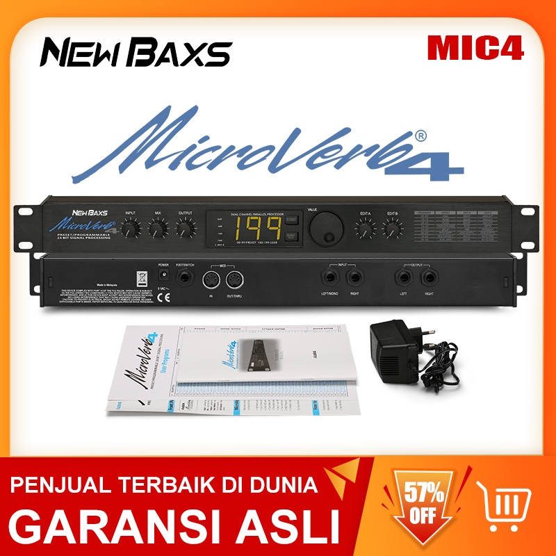 NEW BAXS EFEK VOCAL NEW BAXS  MICROVERB 4 MADE IN TAIWAN EFFECT VOCAL MICROVERB 4 TAIWAN KUPING BESI