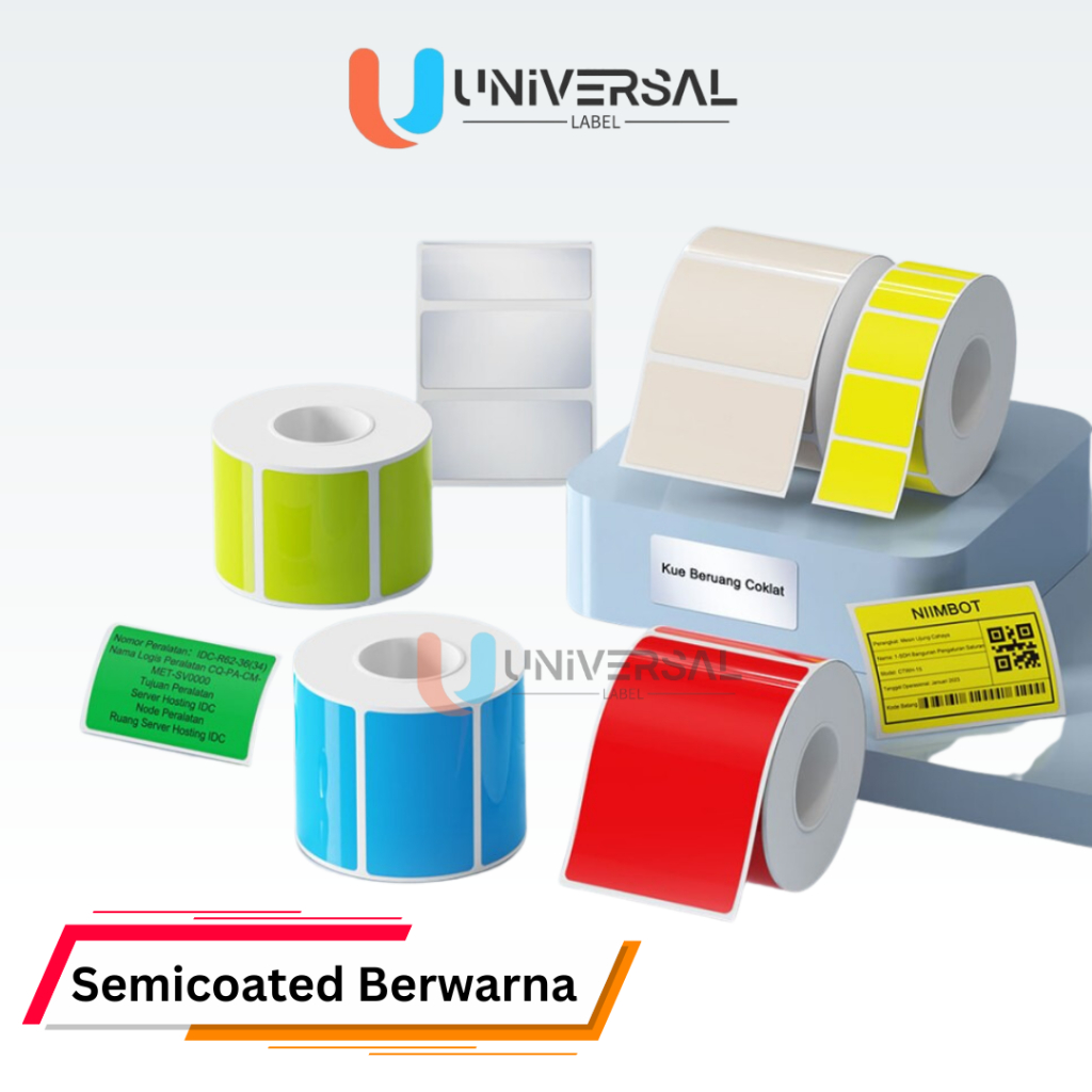 

Label Semicoated Warna Custom Ukuran dan Warna | Label Barcode Semicoated Berwarna