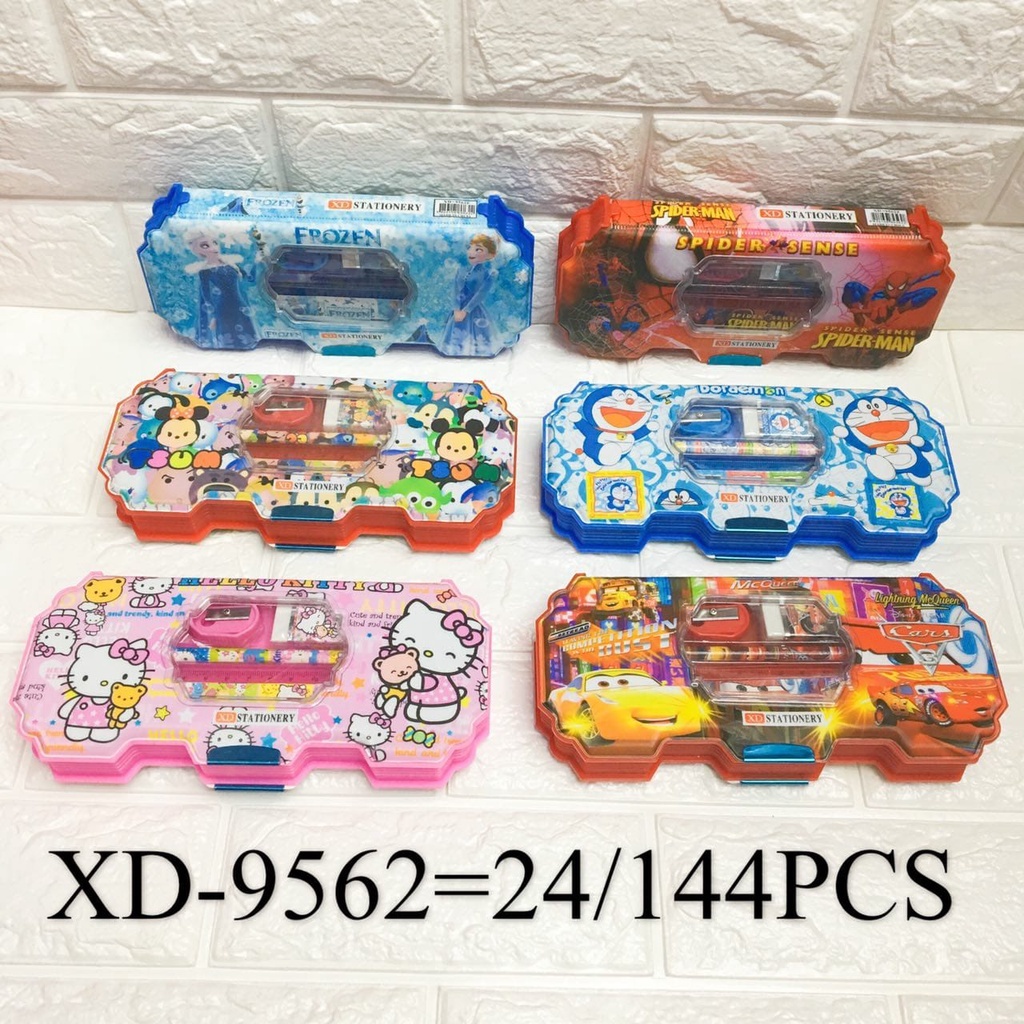 

Tempat Pensil Magnet Jumbo Set Isi Alat Tulis Karakter Fancy XD-9562 Frozen Kitty Cars Spiderman
