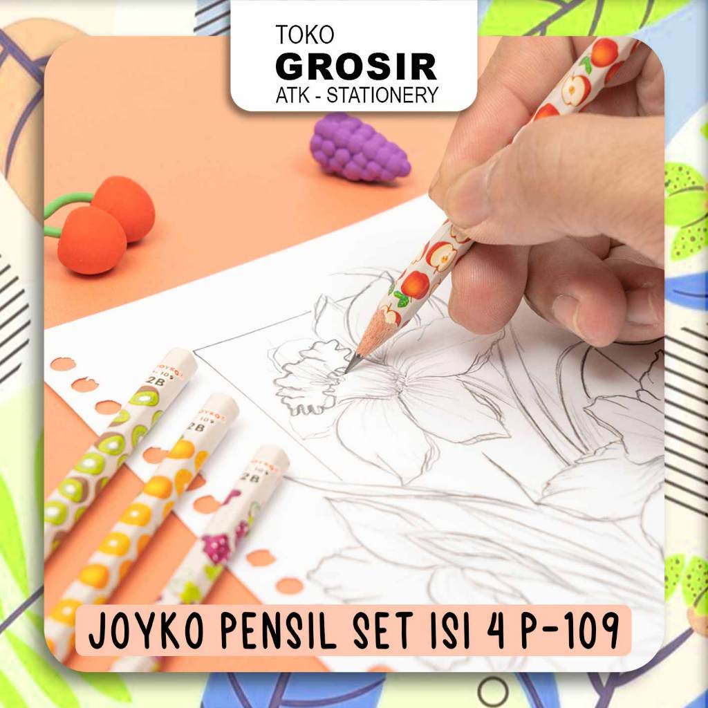 

JOYKO Pencil Pensil 2B Fruity 1 Set 4 Pcs - P 109