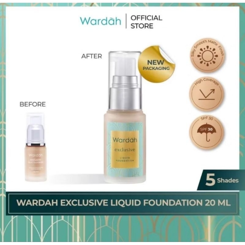 Wardah Exclusive Liquid Foundation/ Alas bedak Wardah Cair