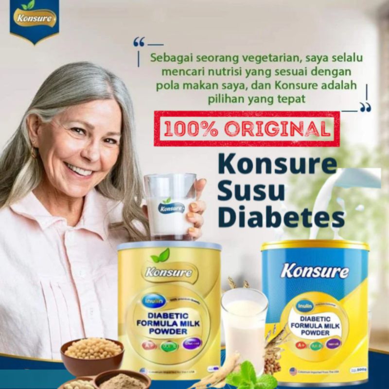 

KONSURE SUSU DIABETES 1 KALENG ISI 450 GR