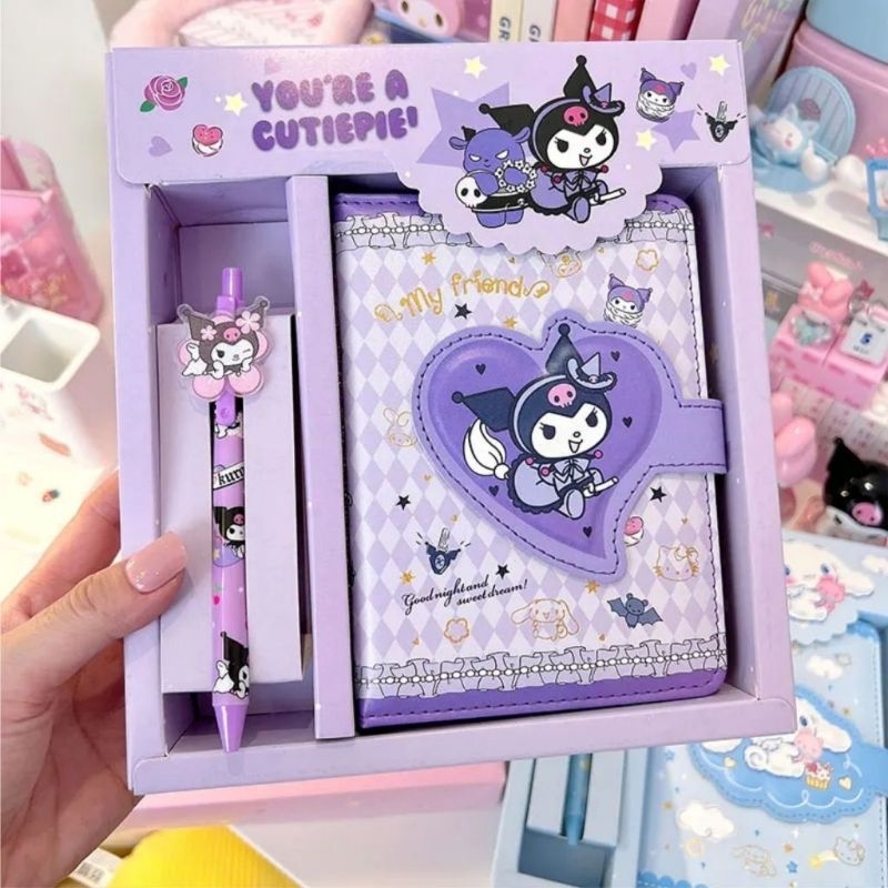 

[READY STOCK] 2in1 set notebook sanrio magnet buku diary notes jurnal journal