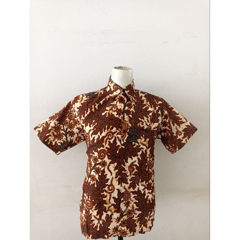 HEM BATIK POLYESTER PRIA KERJA MURAH KUALITAS PREMIUM - GMK829 (2B4E)