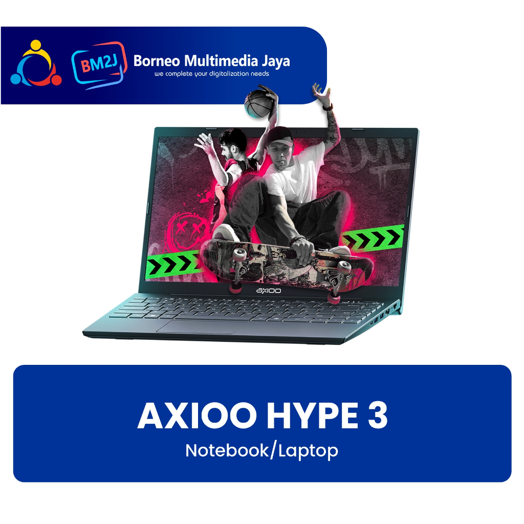 Axioo Hype 3 Intel Core i3 1005G1 RAM 8GB SSD 256GB Windows 11 - Laptop Mybook / Notebook Garansi Re