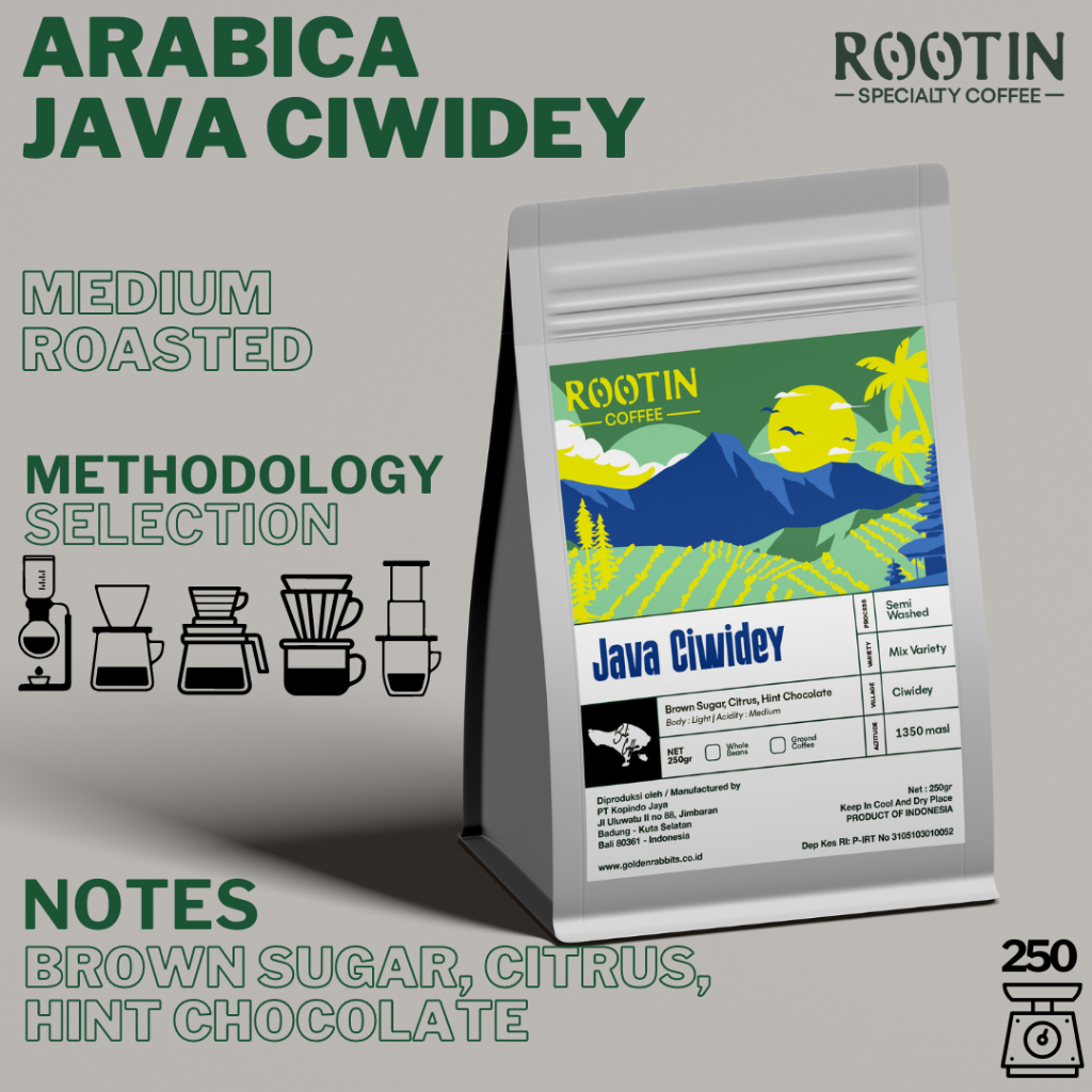 

Kopi Arabika Java Ciwidey 100% Arabica Roasted Beans - 250 Gram