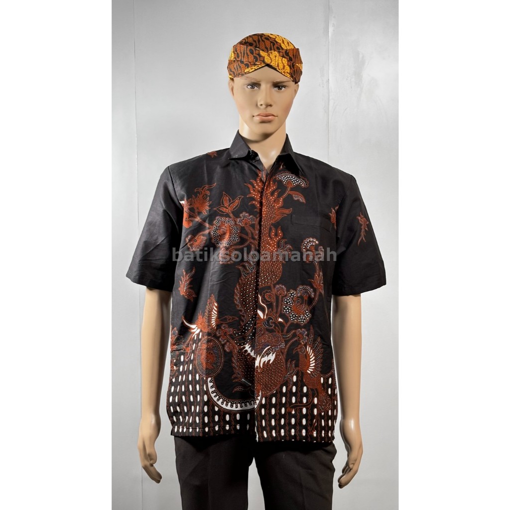NAGA SOGAN 2 SM KEMEJA BATIK PRIA SOLO LENGAN PANJANG PENDEK LAPIS FURING ATASAN PREMIUM MODERN