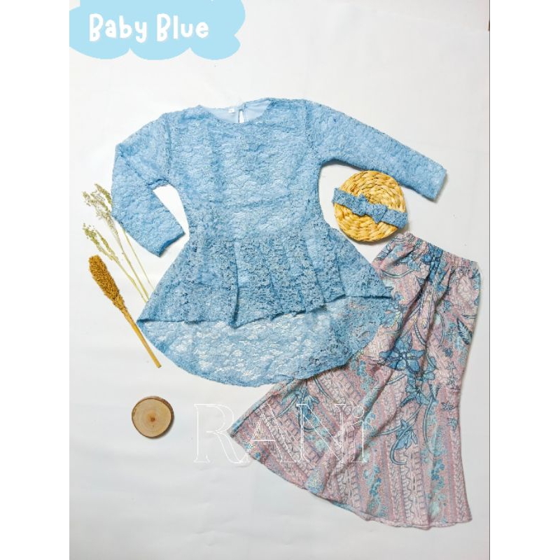 Baju adat anak perempuan jawa kebaya rok duyung lengan panjang batik modern lucu motif bunga kebaya 