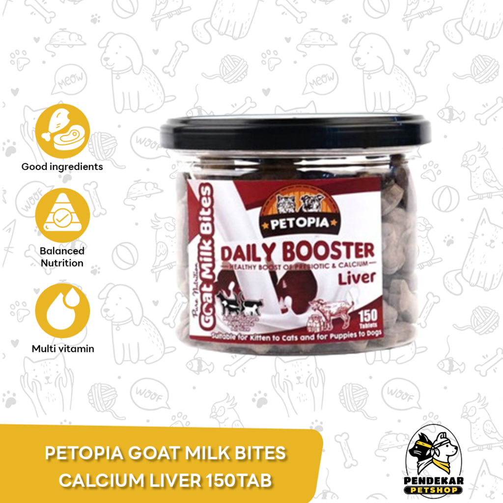 Suplemen Kalsium Kucing Anjing Petopia Goat Milk 150 Gram
