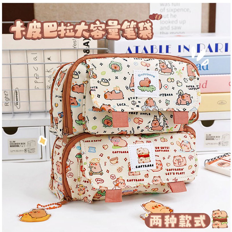 

Kotak Pensil Capybara Ukuran Besar Capybara Multi Layered Pencil Case Stationery Bag Capybara MOMO064