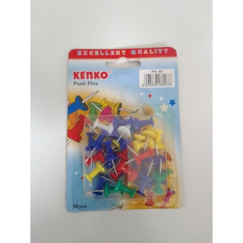 

Kenko push pins PN-30/paku pin warna-warni isi 30