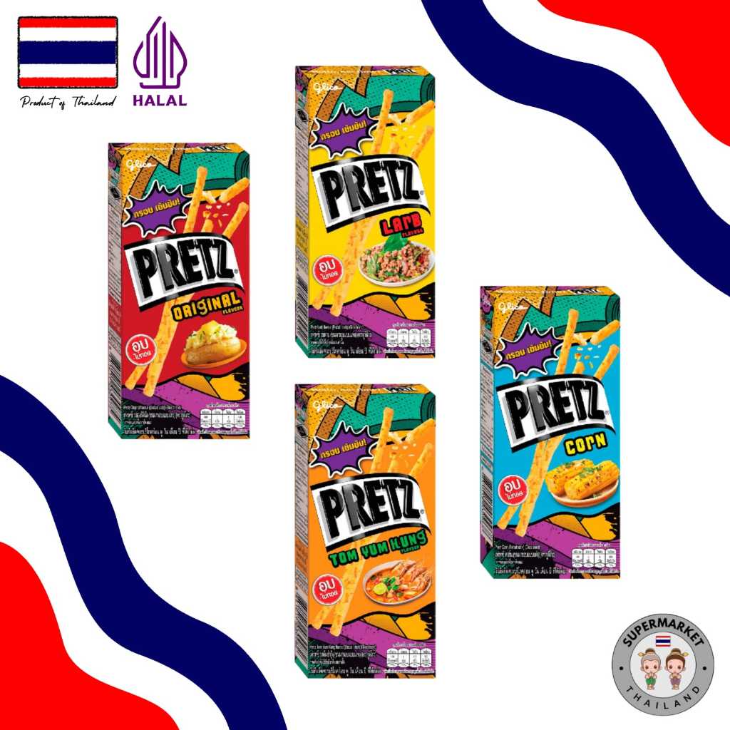 

Glico Pretz Biscuit Stick 21gr / 22gr - HALAL ( Original Product of Thailand - Bangkok )