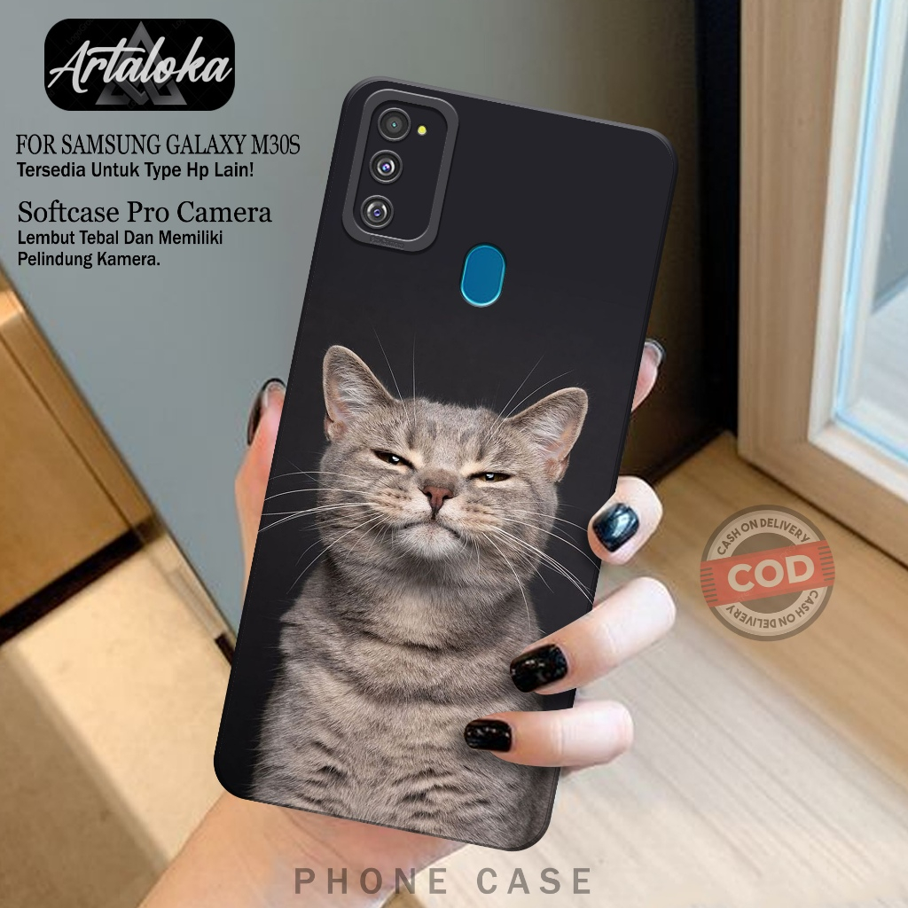 Softcase Hp Samsung Galaxy M30S Fashion Case Kucing Case Samsung Galaxy M30S Silikon TPU Pro Camera 