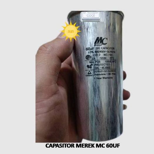 CAPASITOR AC MC 60 UF CAPASITOR MEREK MC 60UF