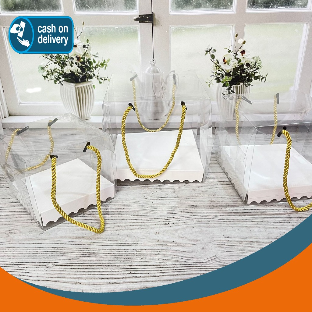 PACKAGING MIKA PERSEGI BERTALI EMAS BOX MAKANAN KOTAK MAKAN PACKAGING BUNGKUS TAKE AWAY MUDAH HIGIEN