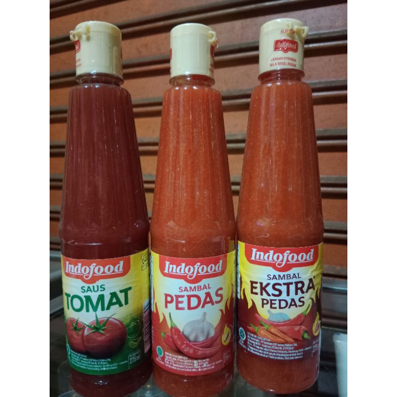 

SAUS INDOFOOD 275 ml | SAMBAL INDOFOOD | SAMBAL EXTRA PEDAS | SAUS TOMAT