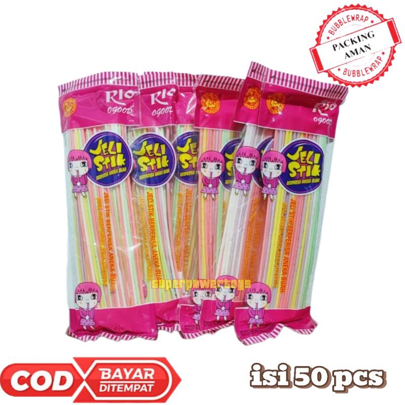 

( BISA COD) Permen Jelly aneka rasa Stick panjang / permen Aneka Rasa Buah jelly stik pendek 10PCS