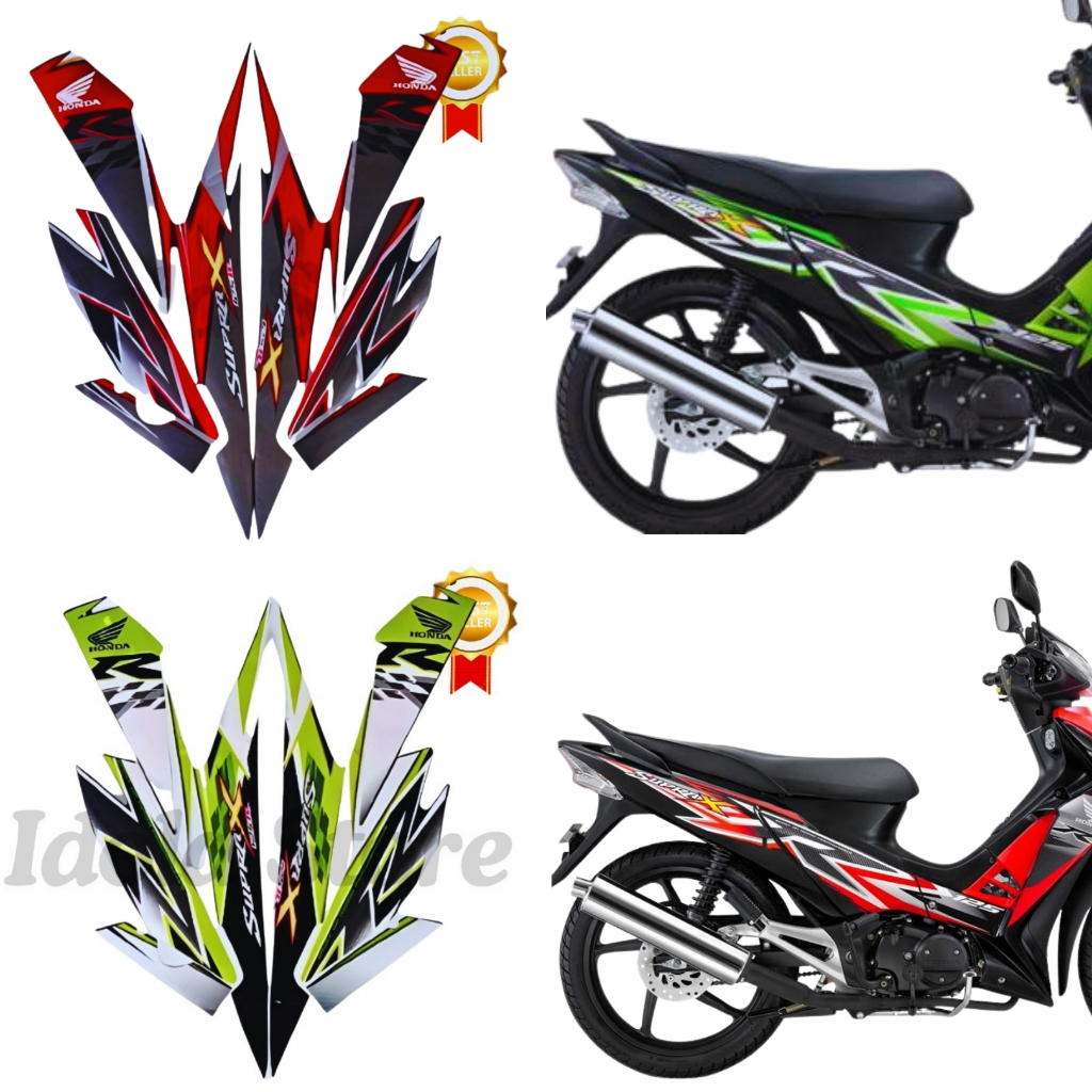 STIKER STRIPING STANDART HONDA SUPRA X 125 R 2010 LIS BODY MOTOR HONDA SUPRA X 125 R 2010