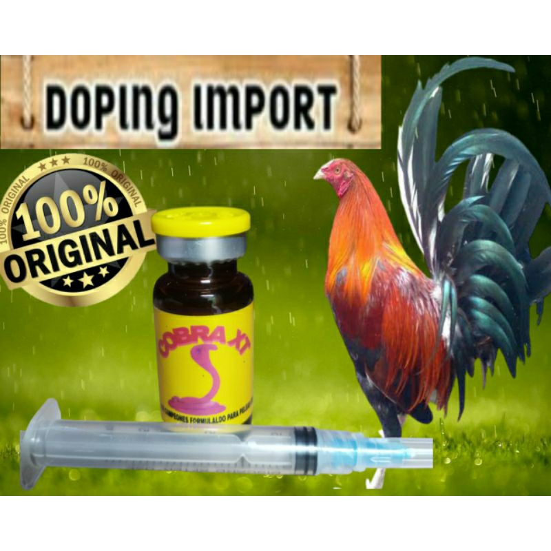 Obat Injeksi COBRA XT Doping Ayam Aduan Sabung Taji Pisau Philipin Terbaik Asli Original Import