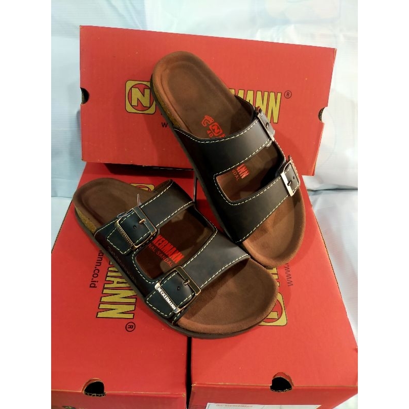 Sandal Casual pria NECKERMANN kulit Birken-51 original