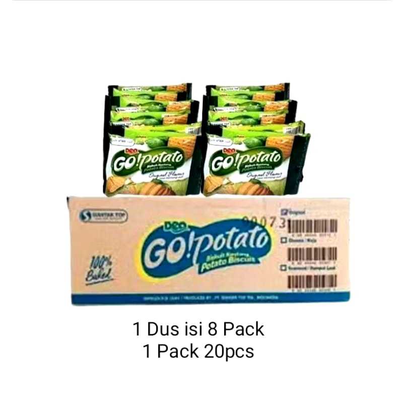 

SS - 1 DUS GO! POTATO BISKUIT KENTANG RASA KENTANG ISI 8 PACK / Gopotato Kartonan