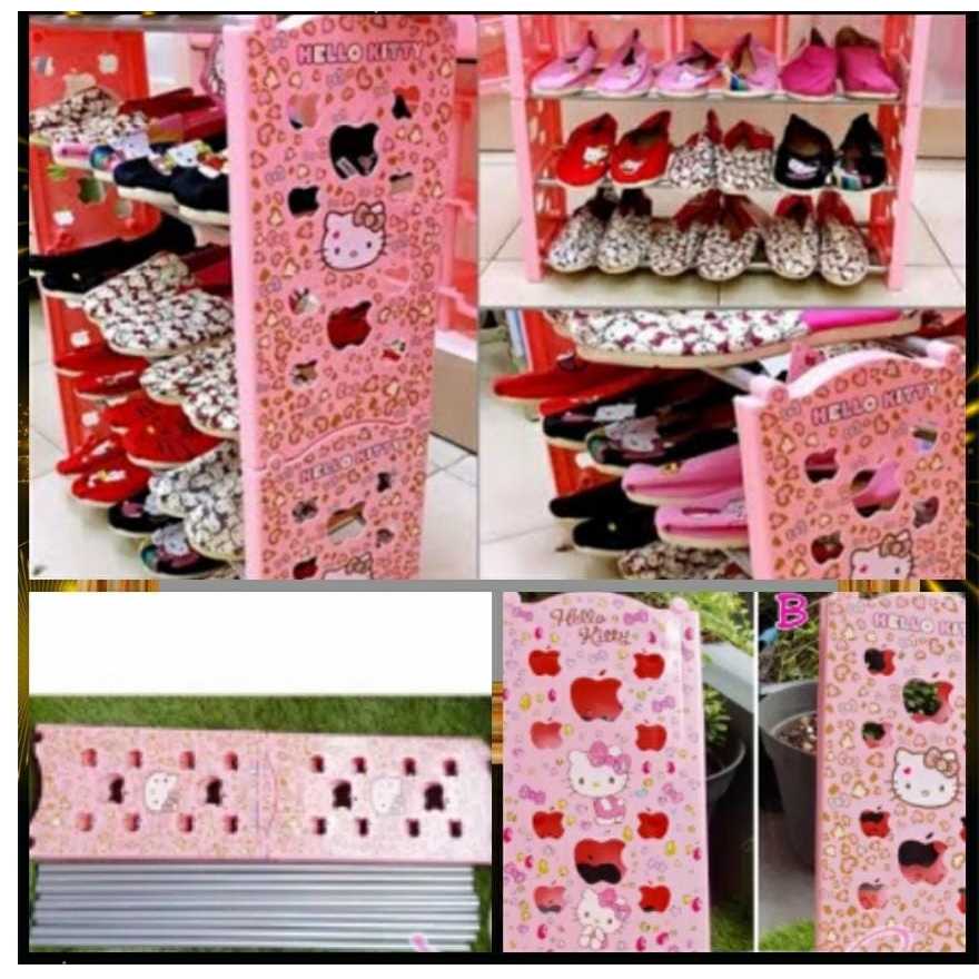 Rak Sepatu Sandal Susun Sanrio Karakter Hello Kitty