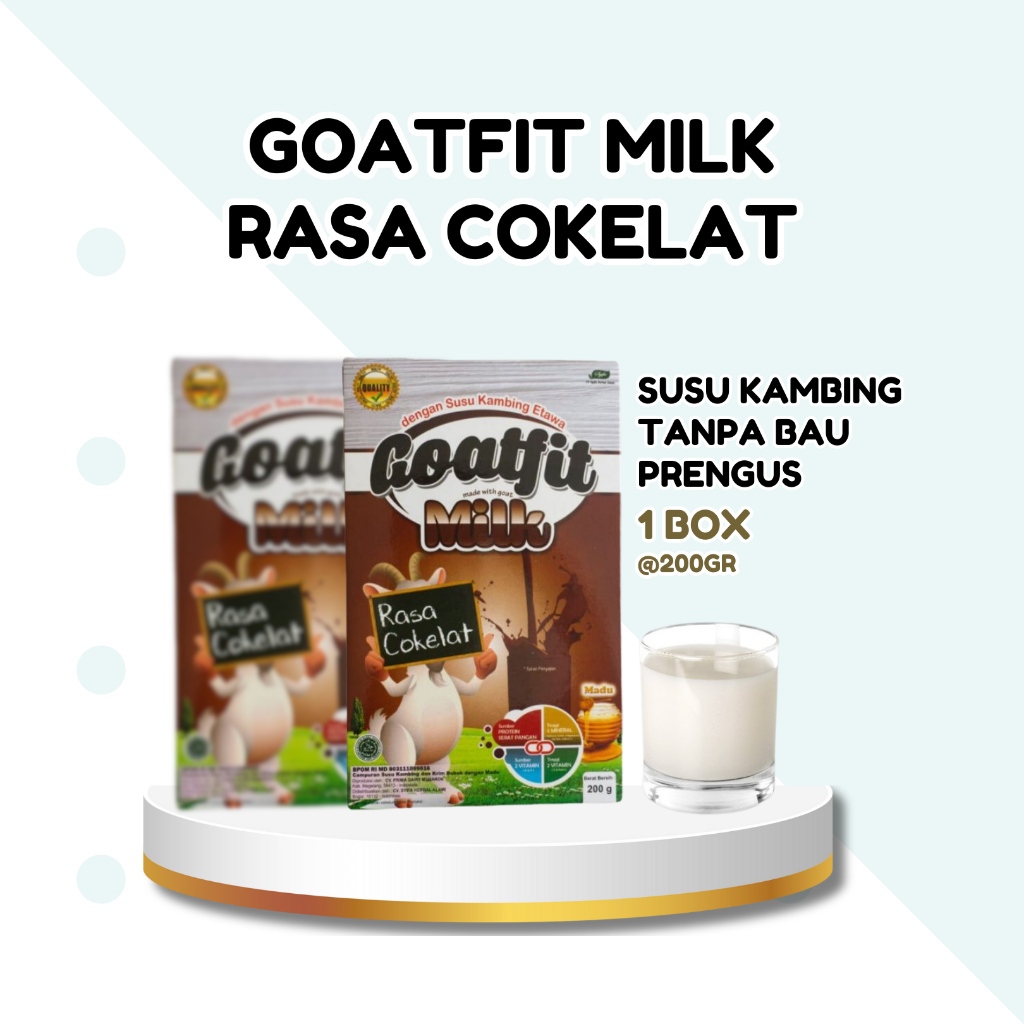 

GOATFIT MILK COKLAT – SUSU KAMBING ETAWA RASA COKELAT 200g – ORIGINAL