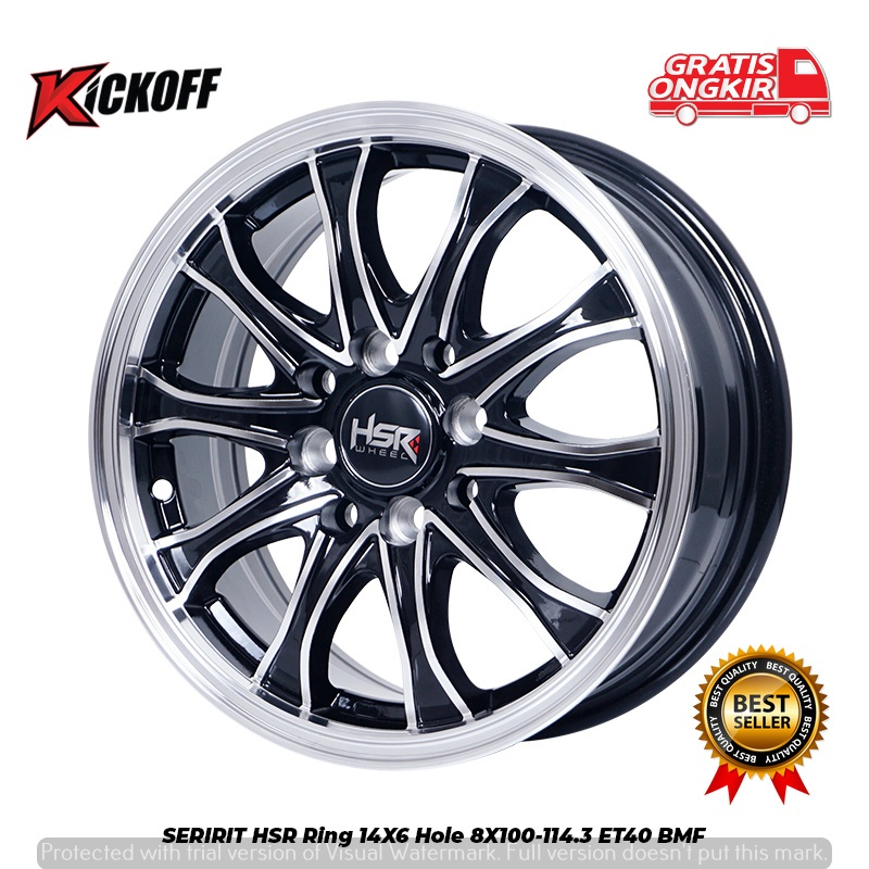 VELG MOBIL AGYA BRIO RING 14 HSR SERIRIT LEBAR 6 PCD 8x100/114.3 ET40 BMF