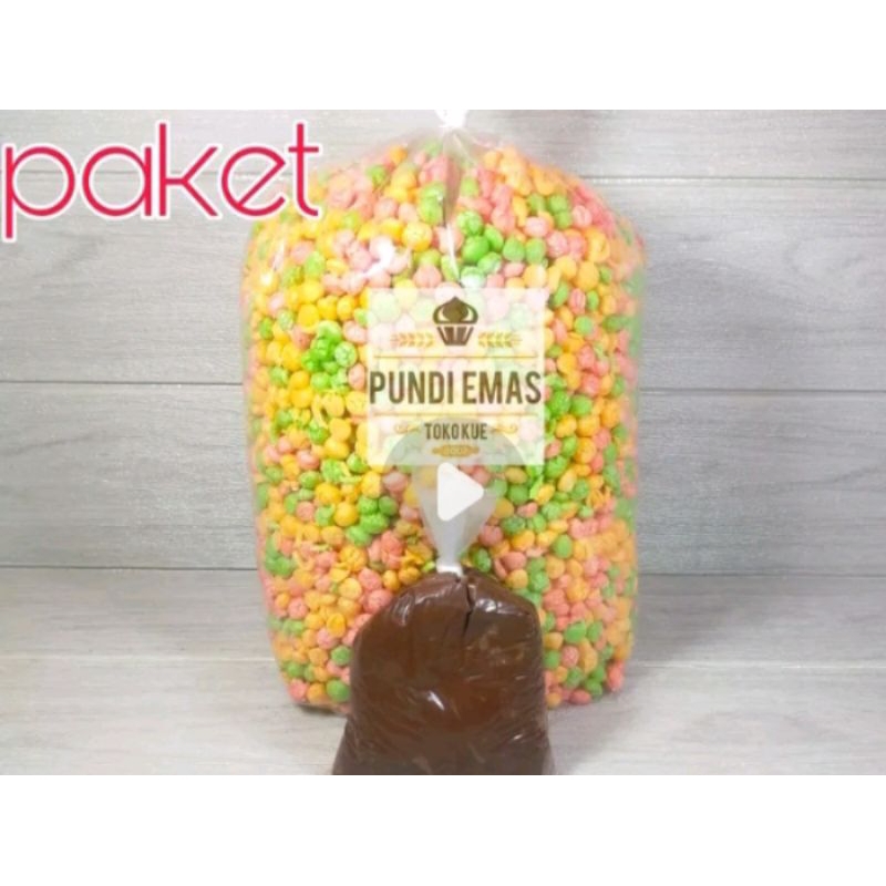 

paket 500 gram nyam nyam rice crispy dan 250 gr coklat java