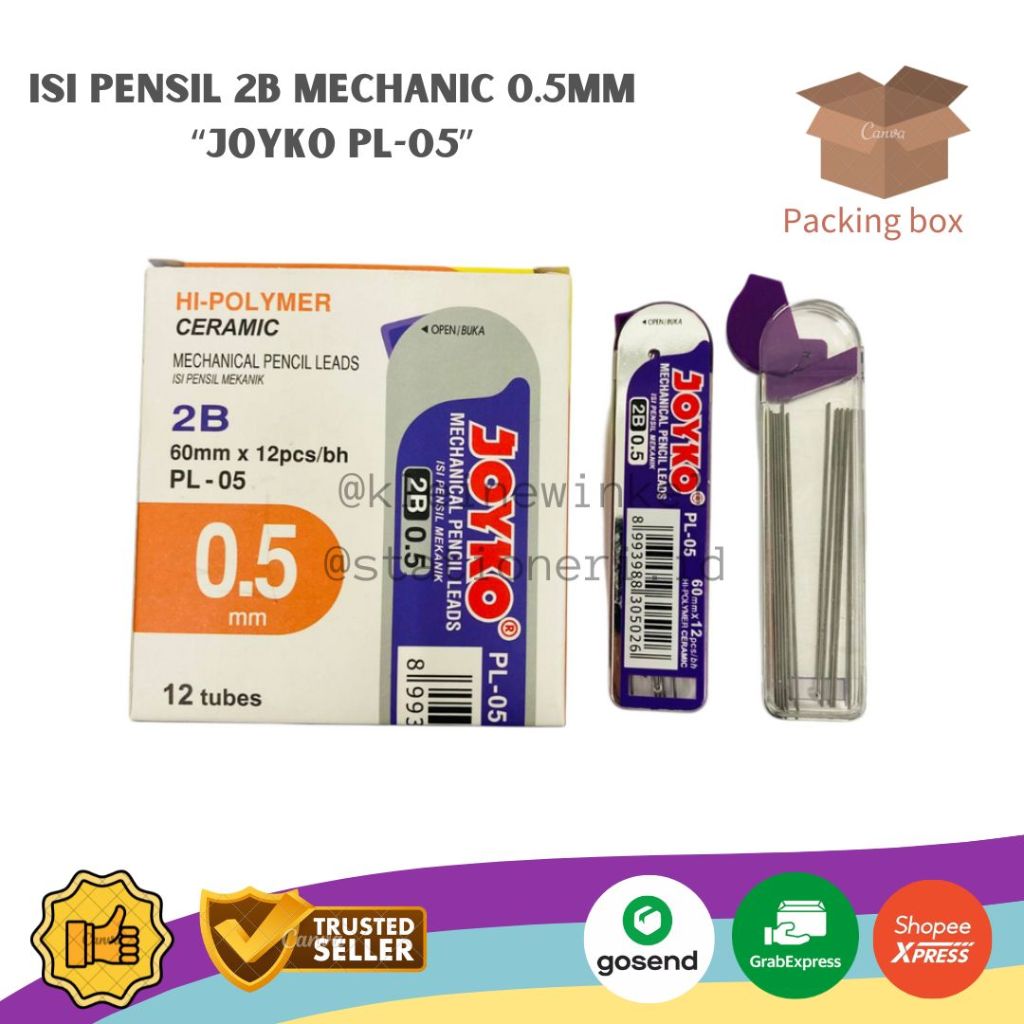 

Isi Pensil Mechanic 2B Joyko PL-05 0.5mm isi 12 pcs ECER [ 1 TUBE ]