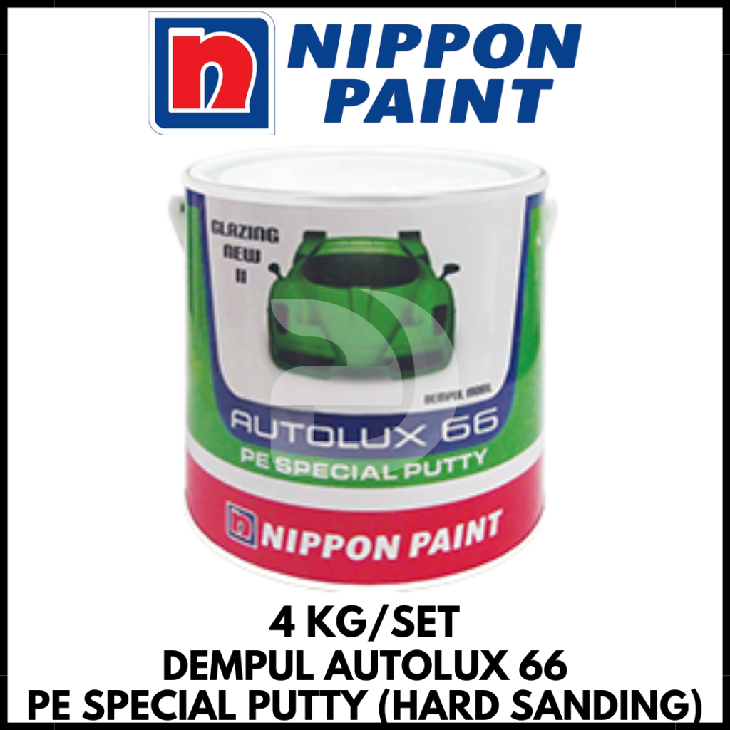 Dempul Mobil Autolux 66 PE Spesial Putty (Hard Sanding) Kaleng 4Kg/Set