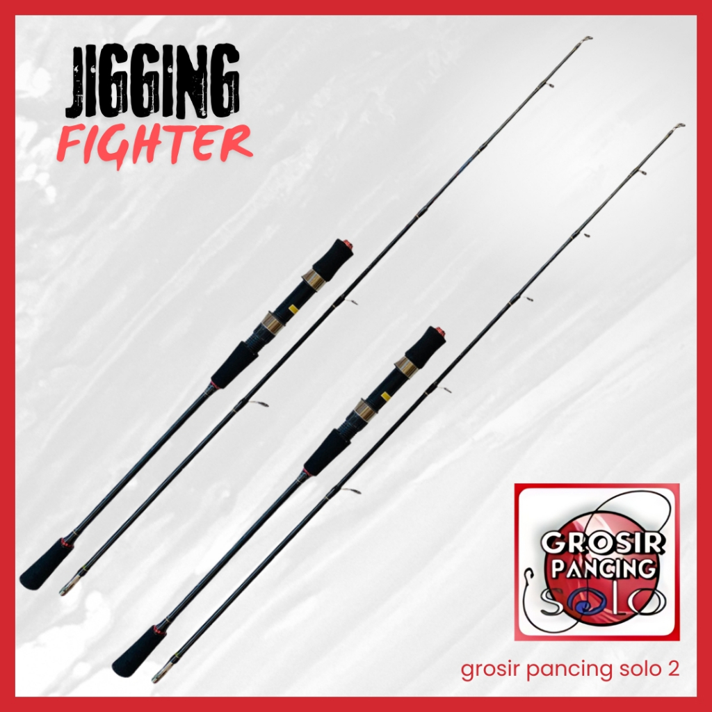 joran pancing jigging laut fiber solid kaku kuat 15 kg ajiro fighter 150 165 180 198 cm galatama
