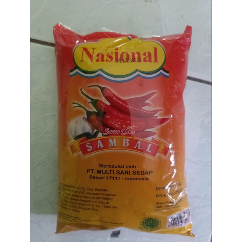 

Saus / Saos Sambal Nasional Bantal