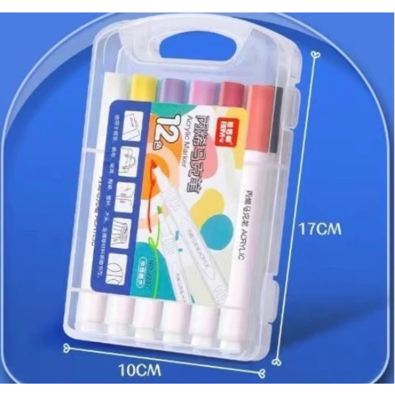 

SPIDOL acrylic Marker color / Water-based Marker / Spidol Sketsa isi12 warna , spidol gambar seperti cat air.