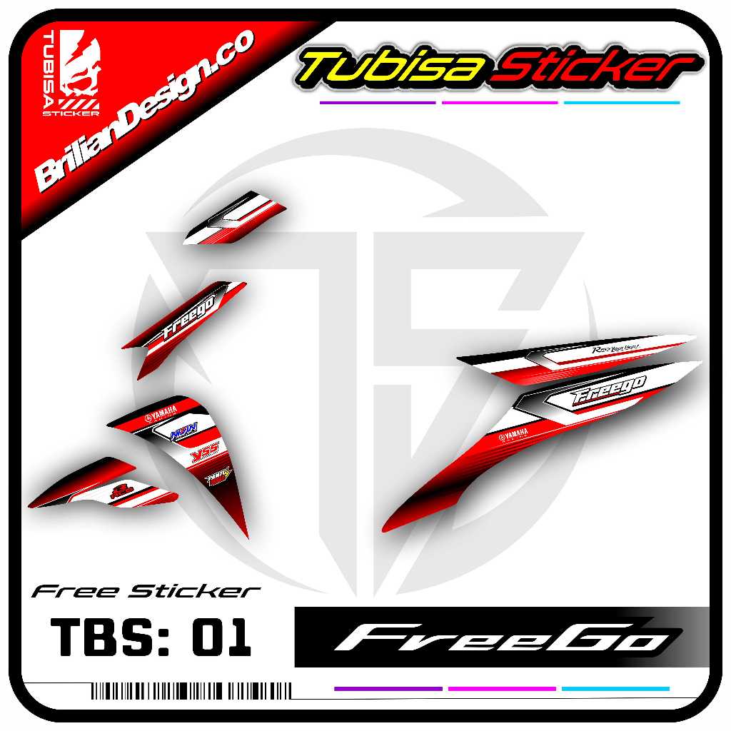 Sticker Striping Yamaha Freego - Stiker Striping Variasi Motor Freego. TBS.01