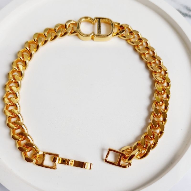 gelang cd titanium kekinian viral murahhhh mirip emas lapis emas anti karat cocok dipakai ke segala 