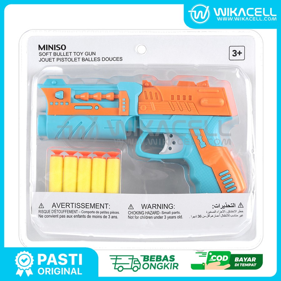 Miniso Soft Bullet Toy Gun (1 Set)/Pistol Mainan Peluru Lembut Miniso (1 Set)
