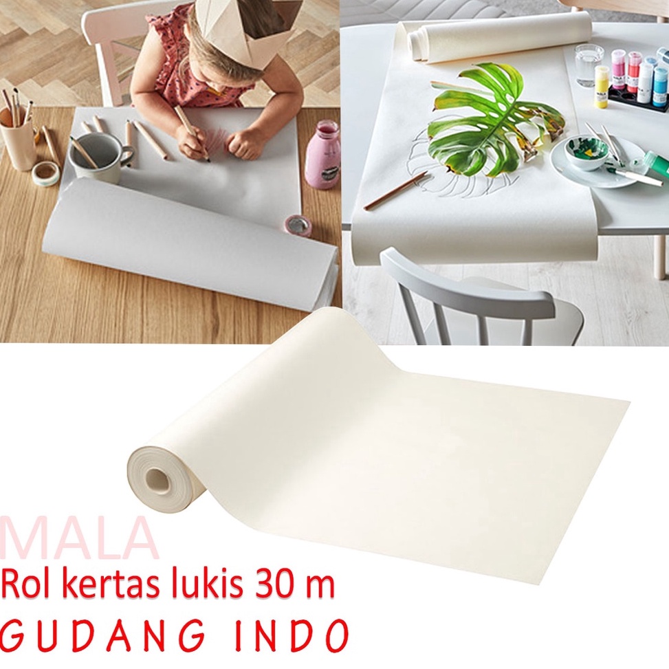 

Laris KERTAS ANAK MALA Rol kertas lukis panjang 3 meter klorin FREE kertas ROLL kertas gulung J43