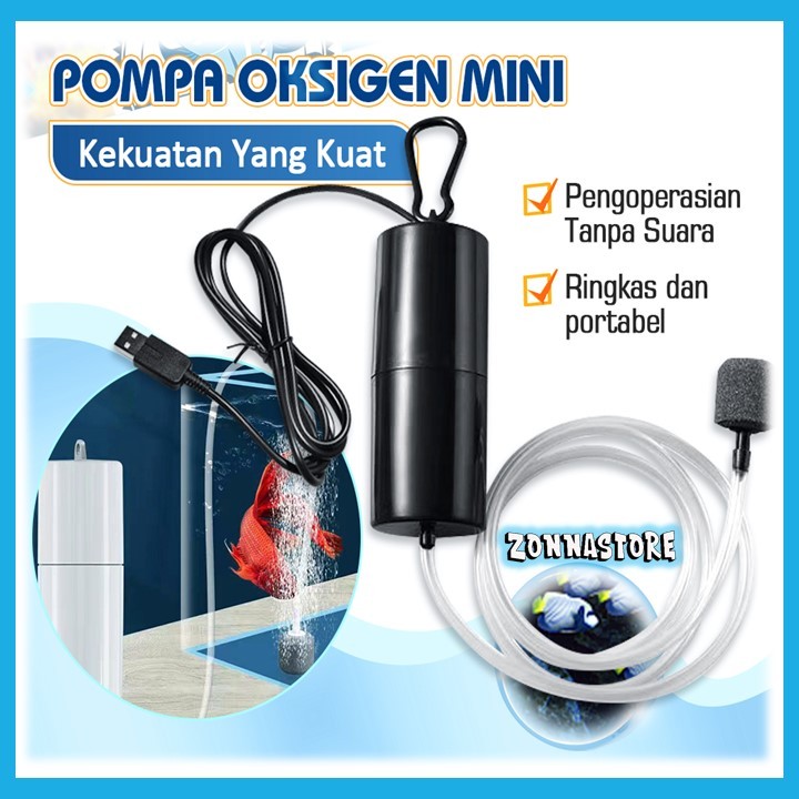 Aerator Aquarium USB Pompa Udara Akuarium Ikan Airator Gelembung
