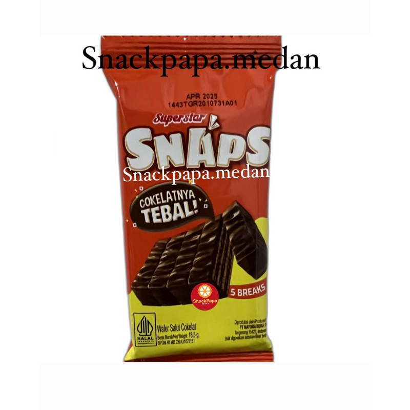 

ROMA SUPERSTAR SNAPS WAFER COKELAT @18,5 GRAM [1 RENCENG ISI 10 BUNGKUS] | SNAPS COKELAT